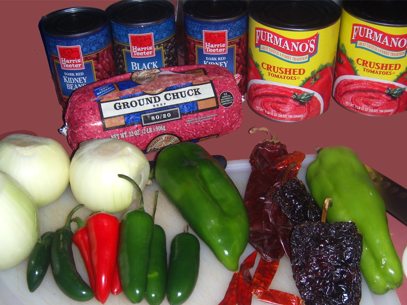 Ingredients for Butt Burnin' Chile Picture