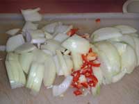 Slicing Onions for Bacon Gravy, Picture