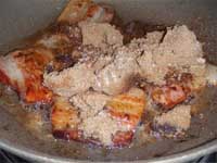 Bacon Peanut Butter Muffin, Adding the Rub to the Bacon Picture