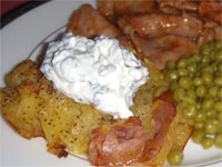 Plated Baked, Smashed Potatoes Picture