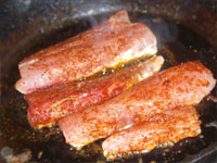 Cooking Mahi Mahi for Blackened Mahi Salad Picture