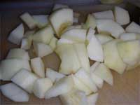 Chopping Apples for Soup Picture
