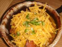 Cheddar Franks and Beans, Ready for the Broiler Picture