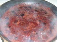 Simmering the Cherry Sauce Picture
