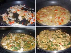 Chicken Scampi Cooking the Chicken Picture