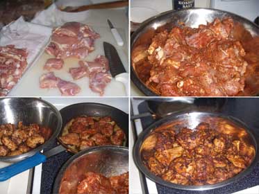 Chicken and Sausage Gumbo Prepping and Cooking the Chicken Picture