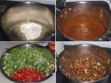 Chicken and Sausage Gumbo Roux and Vegetables Picture