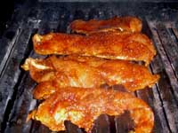 Chicken Placed on the Grill Picture