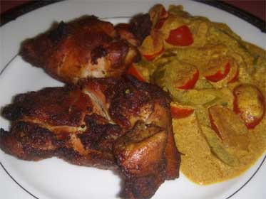 Grilled Curried Chicken Thighs, Picture