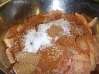 Seasoning the Chicken Picture