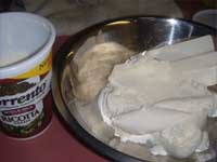 Stuffed Chicken Florentine, Mixing the Cheese Picture