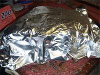 Picture of Resting the Rib Eye.