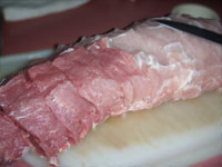 Slicing the Pork Chops Picture