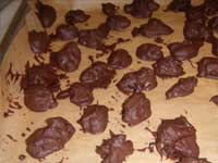 Chocolate Covered, Honey Pecans Setting the Chocolate Coating Picture