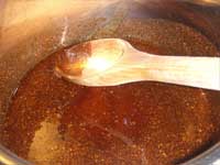 Chocolate Covered, Honey Pecans Making the Honey Syrup Picture