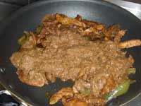 Adding the cold, leftover gravy Picture