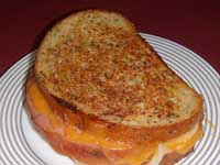 Plated Picture of a Grilled Cheese Sandwich