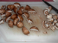 Cutting the Mushrooms Picture