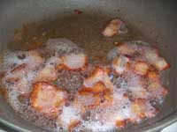 Frying Bacon Pieces Picture