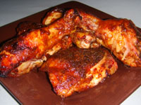 Click here to go to my recipe for Orange Jerked, Oven BBQ Chicken