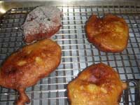 Plantain Fritters, Draingin the Fried Fritters Picture