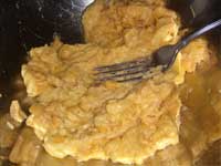 Plantain Fritters Mashing the Plantains Picture
