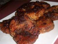 Finished Platter of Cranberry Pork Loin Chops, Picture