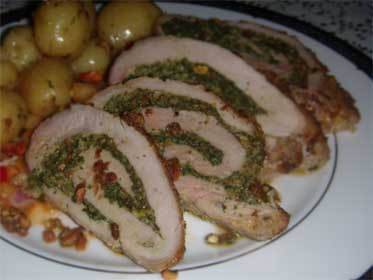 Pesto Stuffed, Pork Tenderloin Picture
