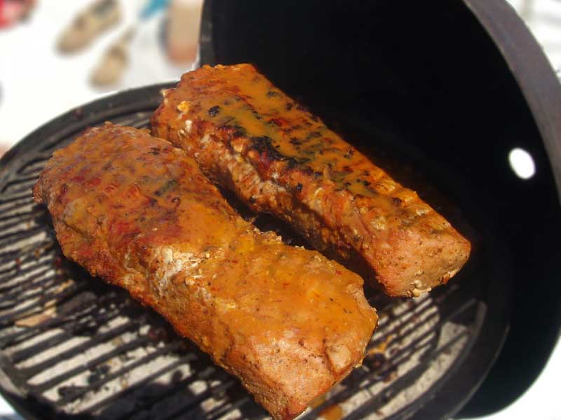 Smoked, Pork Loin, Finished Cooking on the Grill Picture