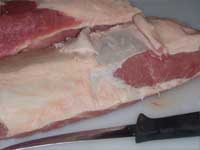 Smoked, Pork Loin, Trimming a Pork Loin Picture