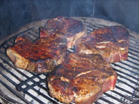 Pork Steaks on Grill Picture