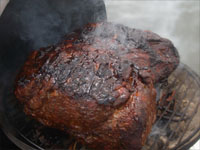 Smokin' Pork Butt onthe Grill Picture