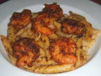Blackened Shrimp on Penne Pasta Picture 