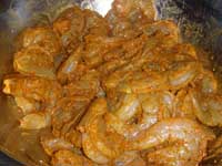 Jamaican Curried Shrimp, on Penne Pasta, Picture