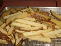 Resting the Fries after the first fry Picture