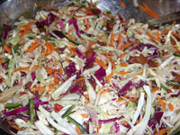 Finished Slaw with Bacon Dressing for Slaw (Coleslaw) Recipe Picture