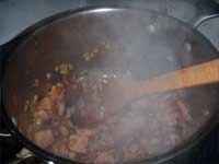 Corn Chowder, Frying the Ham Picture