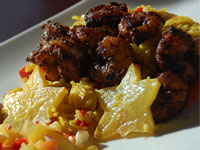 Click here to go to my recipe for Jamaican Jerked Shrimp