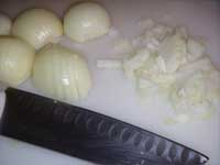 Turkey Meatballs Florentine Chopping Onions Picture