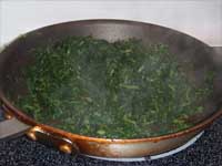 Turkey Meatballs Florentine Cooking the Spinach Picture