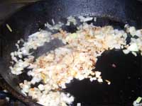 Cooking the Onions for Venison Meatballs Picture