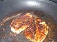 Blackend Chicken Alfredo Diablo Cooking the Chicken Picture