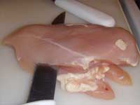 Blackend Chicken Alfredo Diablo Prepping the Chicken Picture